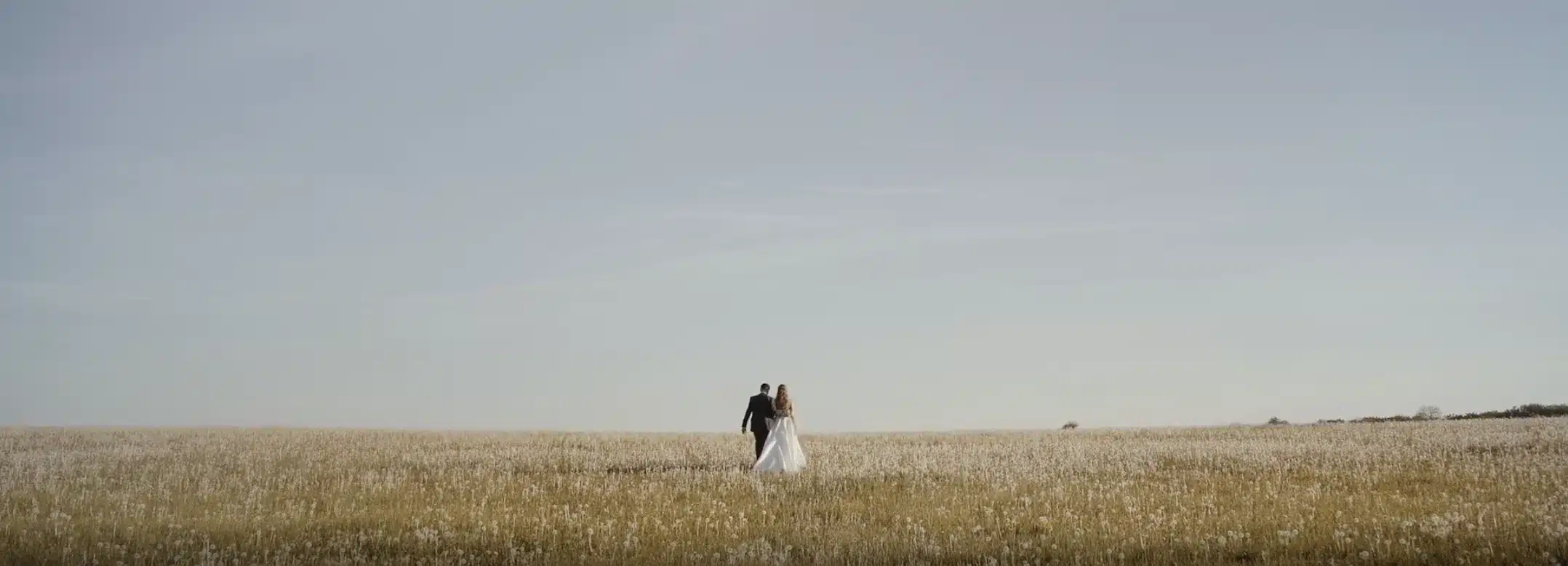 A still from Nicola and Sam's wedding film at Cripps Barn